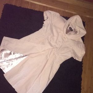 Blush double breasted young adult dress